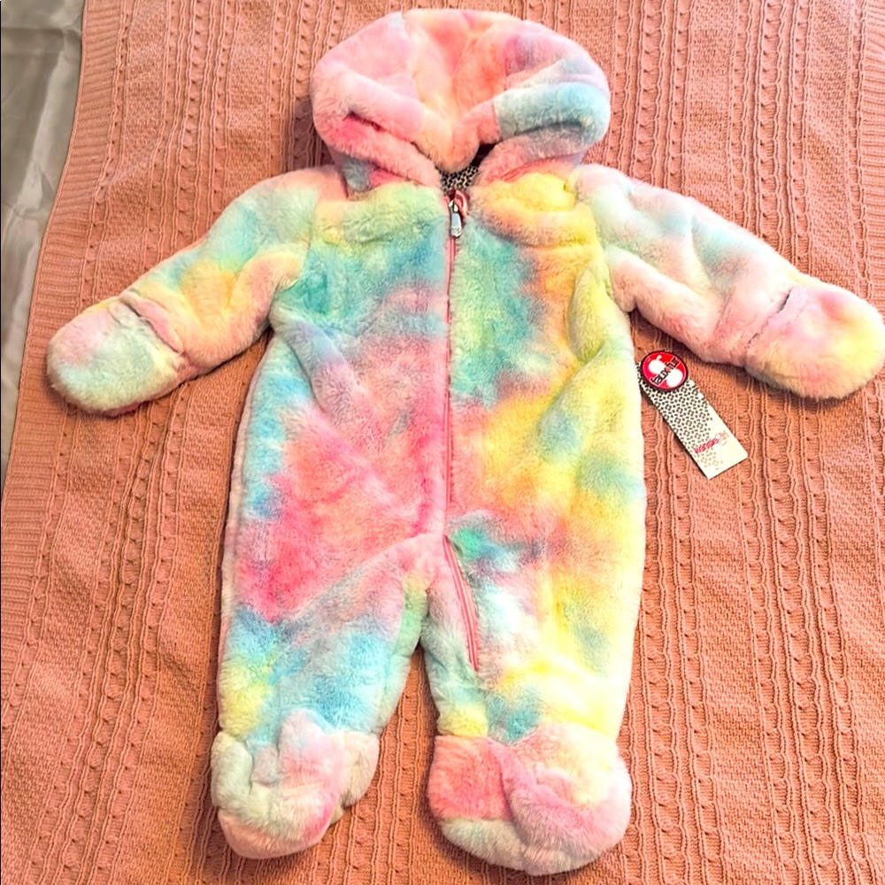 Faux Fur Footie Cozy One Piece